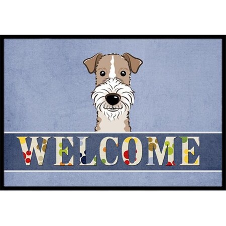 Carolines Treasures Carolines Treasures BB1433MAT Wire Haired Fox Terrier Welcome Indoor & Outdoor Mat; 18 x 27 in. BB1433MAT